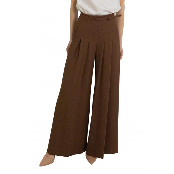 Pantaloni palazzo ampi vita alta con cintura Imperial